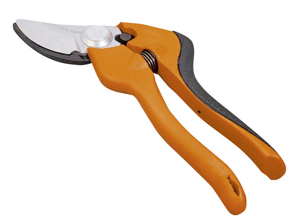 Bahco PG-S1-F Ergo Secateurs with a small 15mm capacity and black ergonomic handles.
