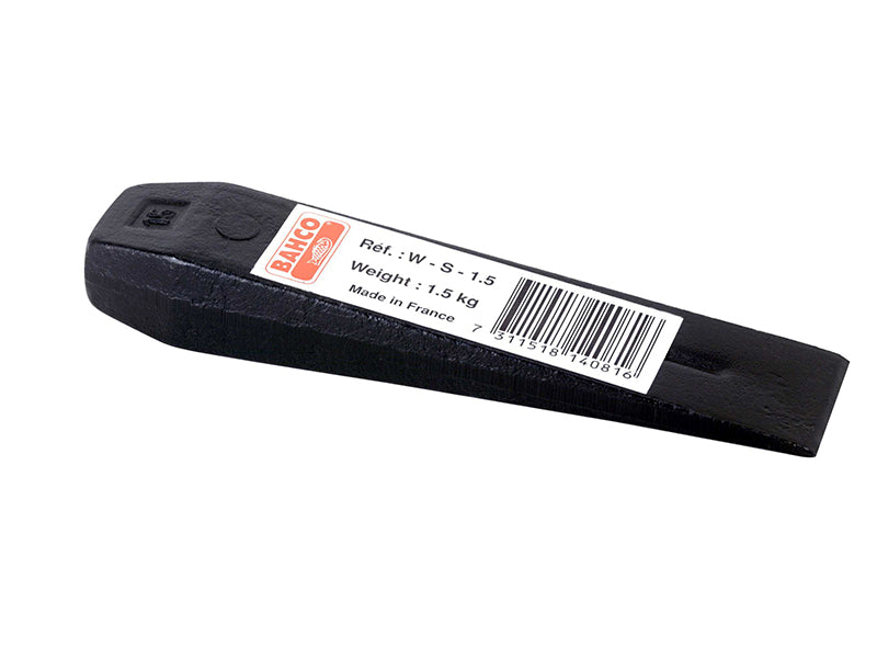 Bahco WS-1.5 Splitting Wedge with a 1.5kg weight and a twisted design for effective splitting.