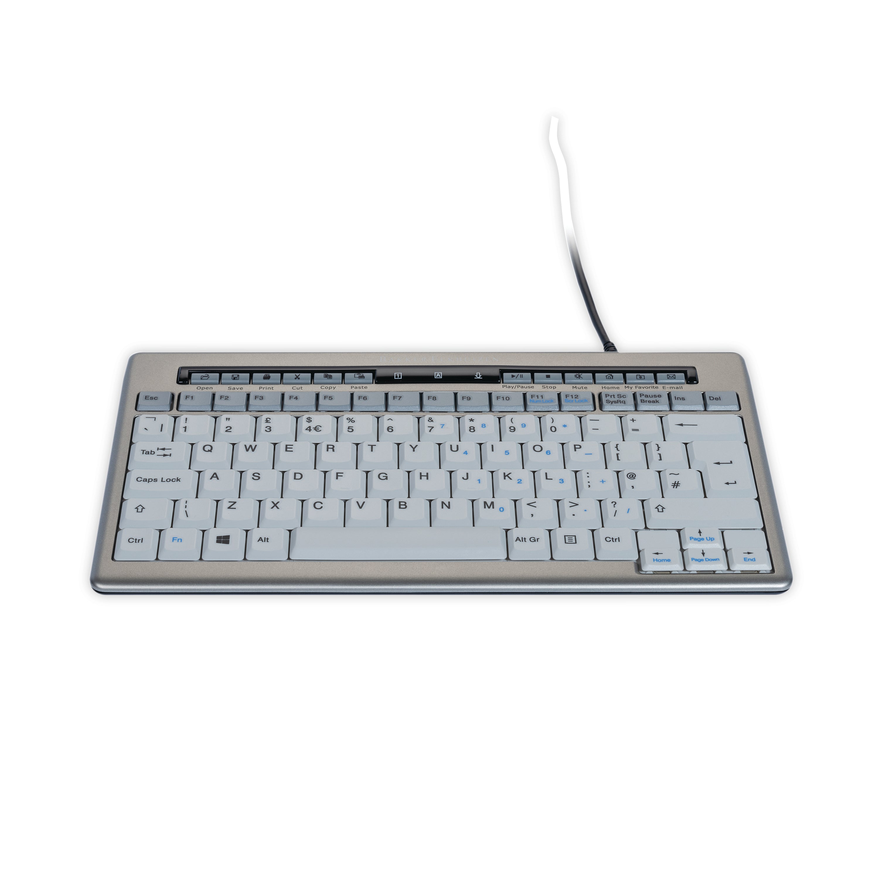 A person's hands typing on the S-Board 840 compact keyboard