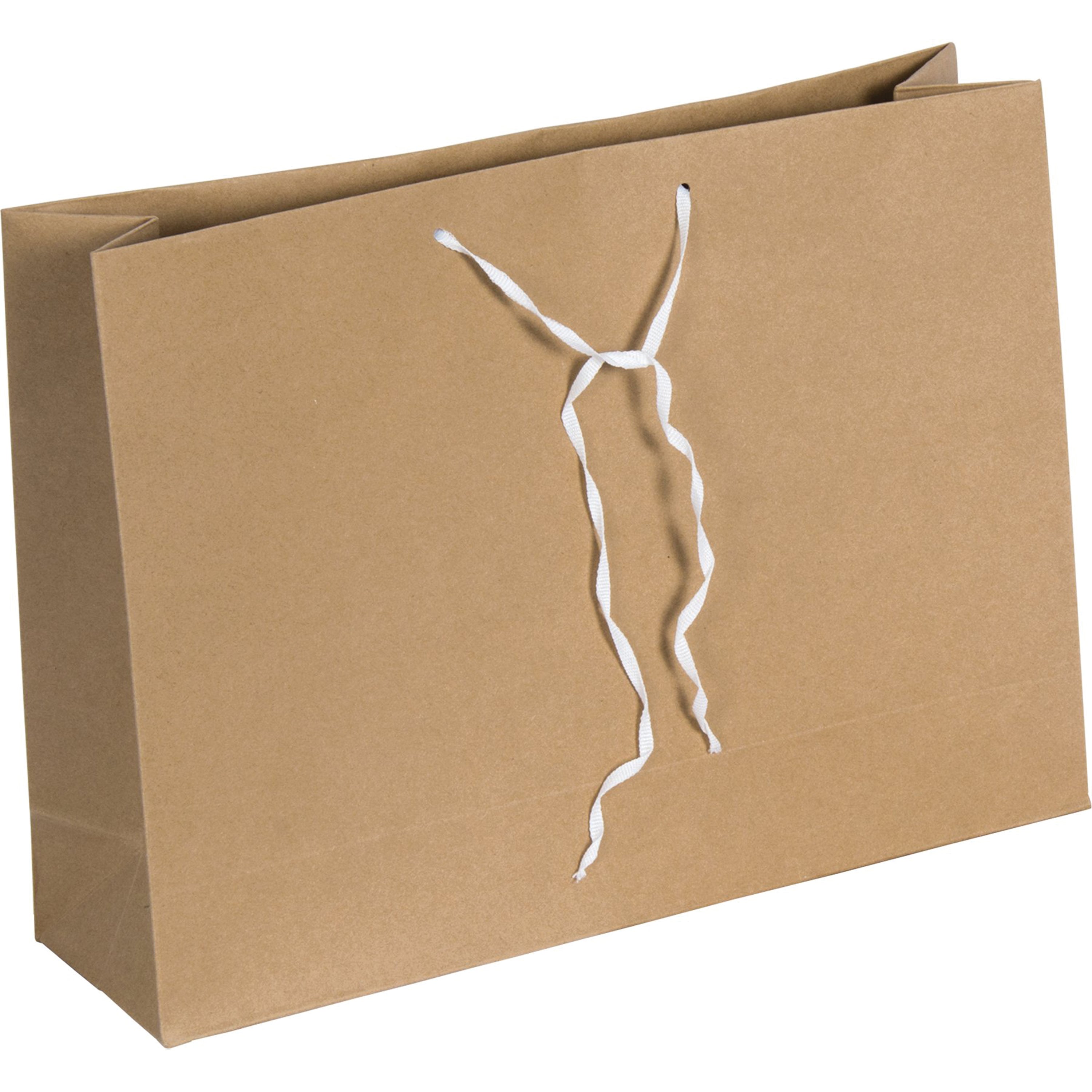 An open Bankers Box storage bag made of buff manilla card, ready to be filled with files.