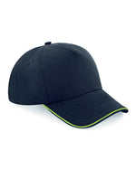 Beechfield Authentic 5 Panel Cap Piped Peak - thumbnail 3