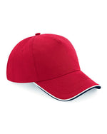 Beechfield Authentic 5 Panel Cap Piped Peak