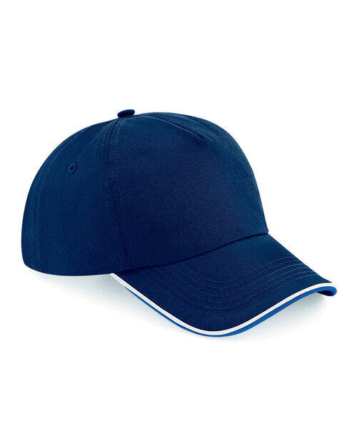 Beechfield Authentic 5 Panel Cap Piped Peak