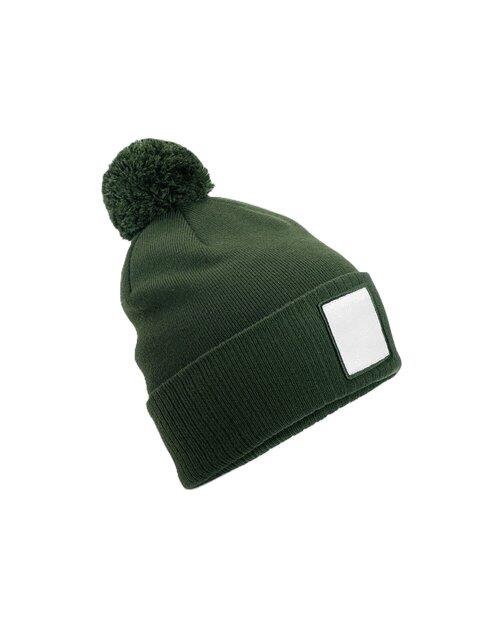 Beechfield Applique Patch Pom Beanie