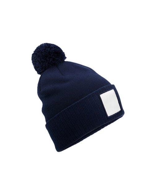 Beechfield Applique Patch Pom Beanie