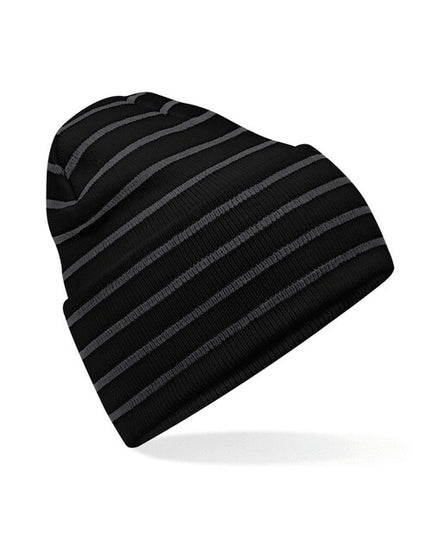 Beechfield Deep Cuffed Striped Beanie