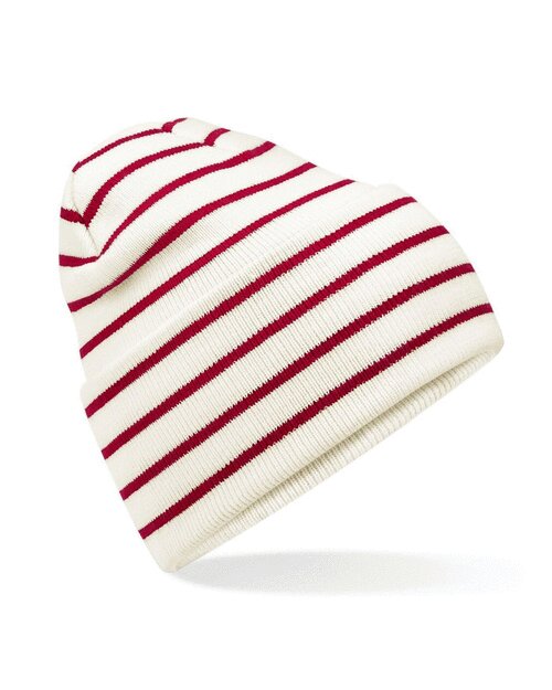 Beechfield Deep Cuffed Striped Beanie