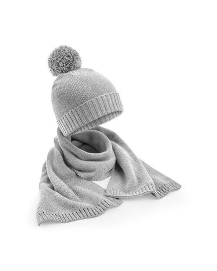 Beechfield Knit Scarf And Beanie Gift Set