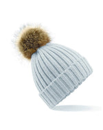 Beechfield Faux Fur Pom Pom Chunky Beanie - thumbnail 5