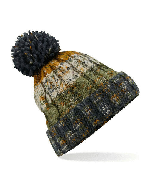 Beechfield Corkscrew Pom Pom Beanie