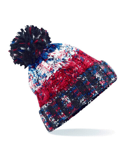 Beechfield Corkscrew Pom Pom Beanie