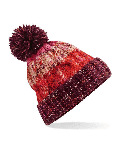 Beechfield Corkscrew Pom Pom Beanie