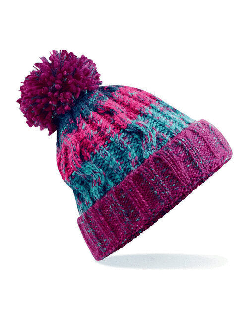 Beechfield Corkscrew Pom Pom Beanie