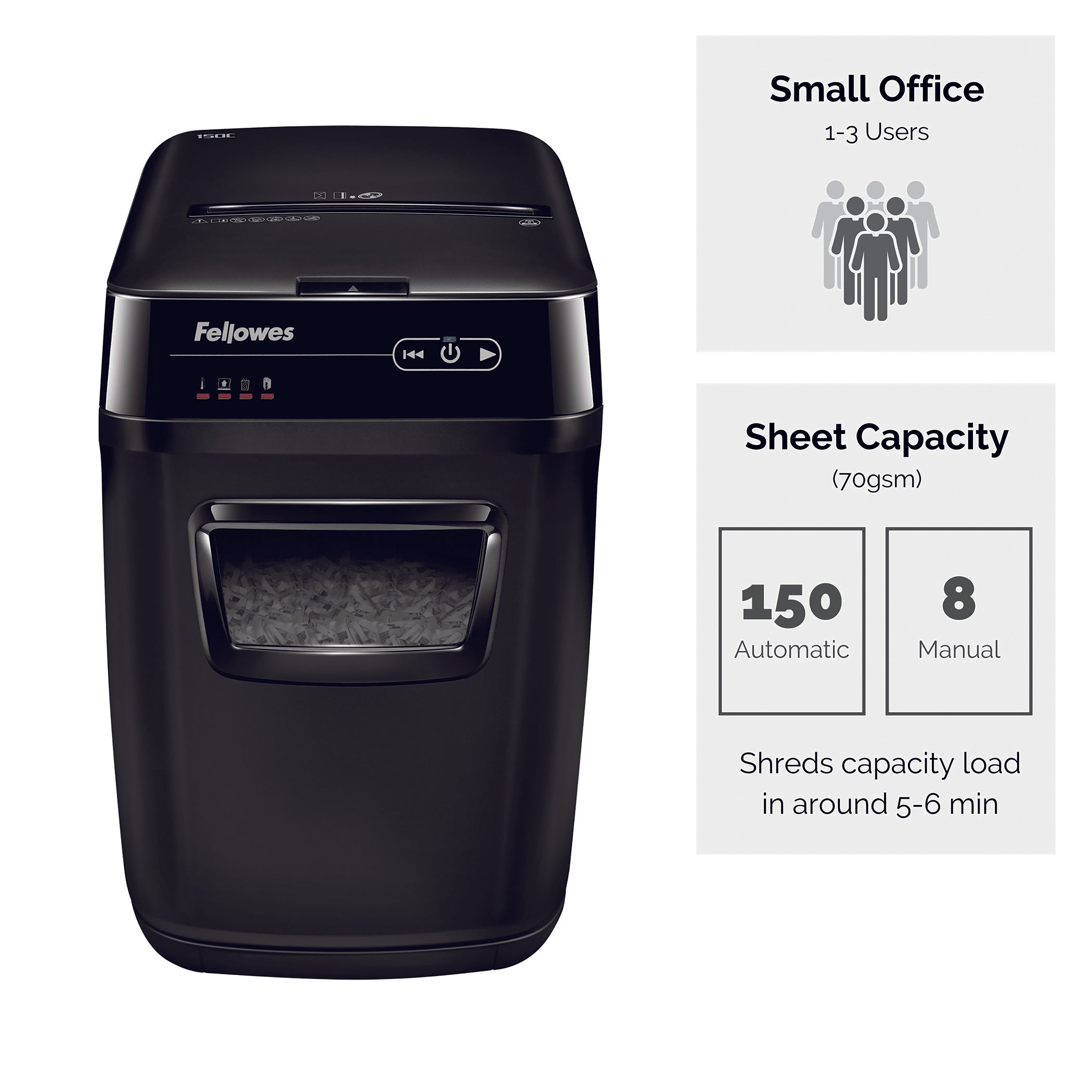 Fellowes Automax 150C Cross Square Cut Shredder 4680201