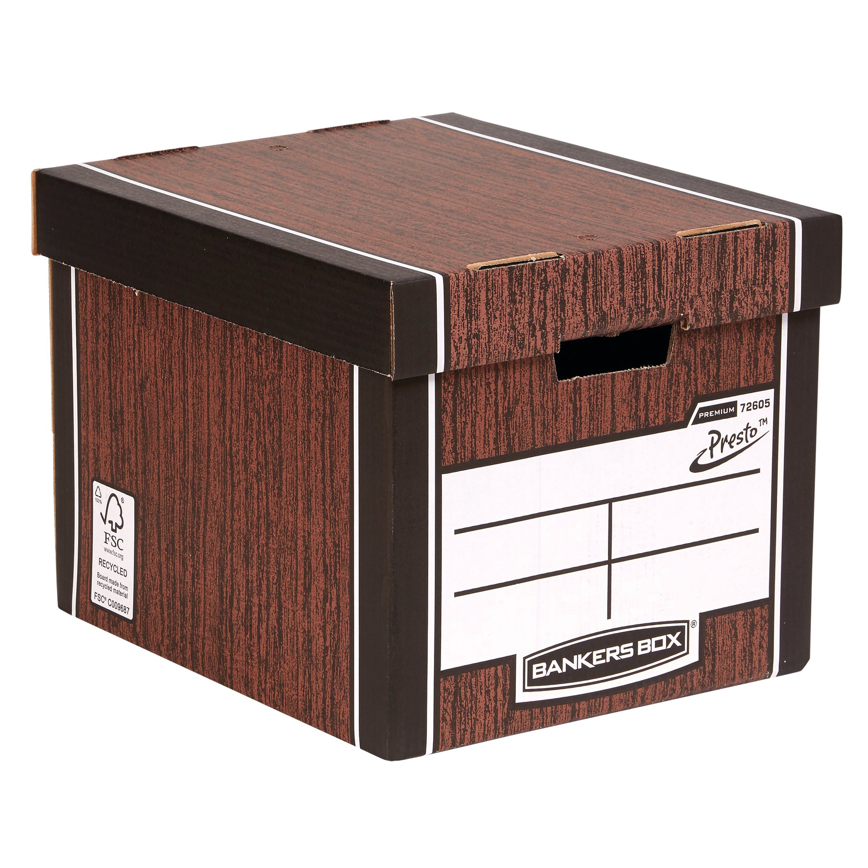 A well-organized office using the modular Bankers Box Stax file store system.