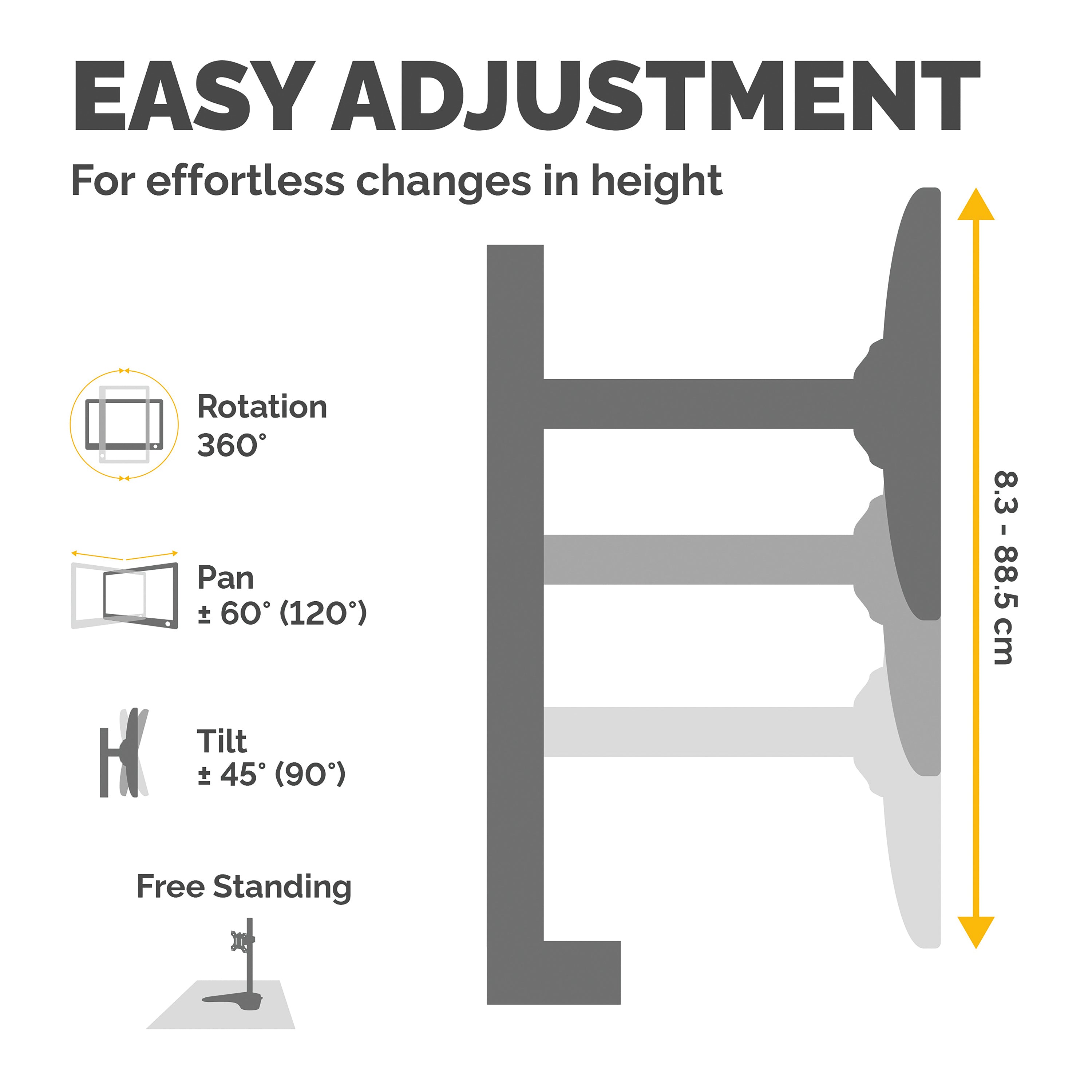 Fellowes Professional Series Free Standing Dual Vertical Monitor Arm 8044001
