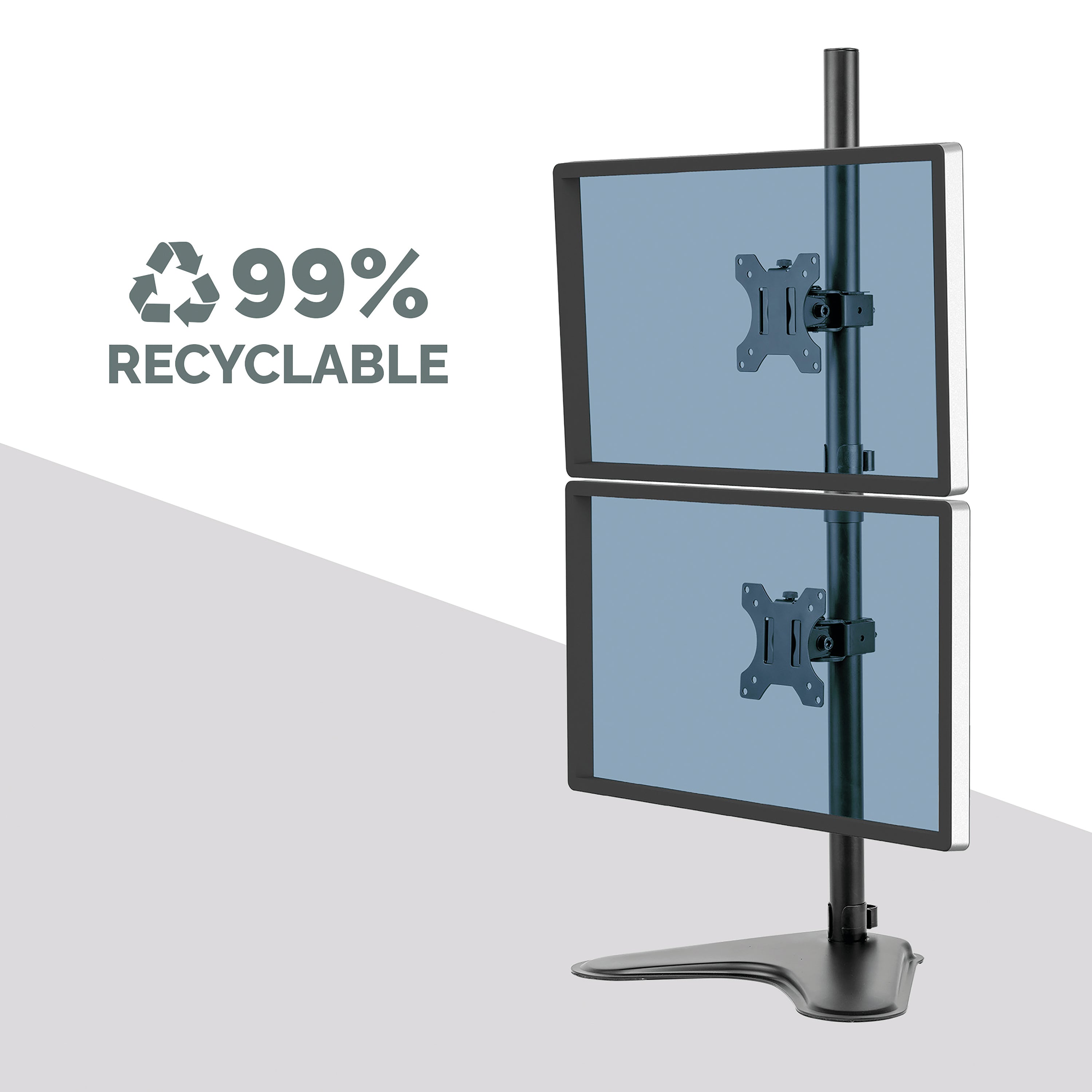 Fellowes Professional Series Free Standing Dual Vertical Monitor Arm 8044001
