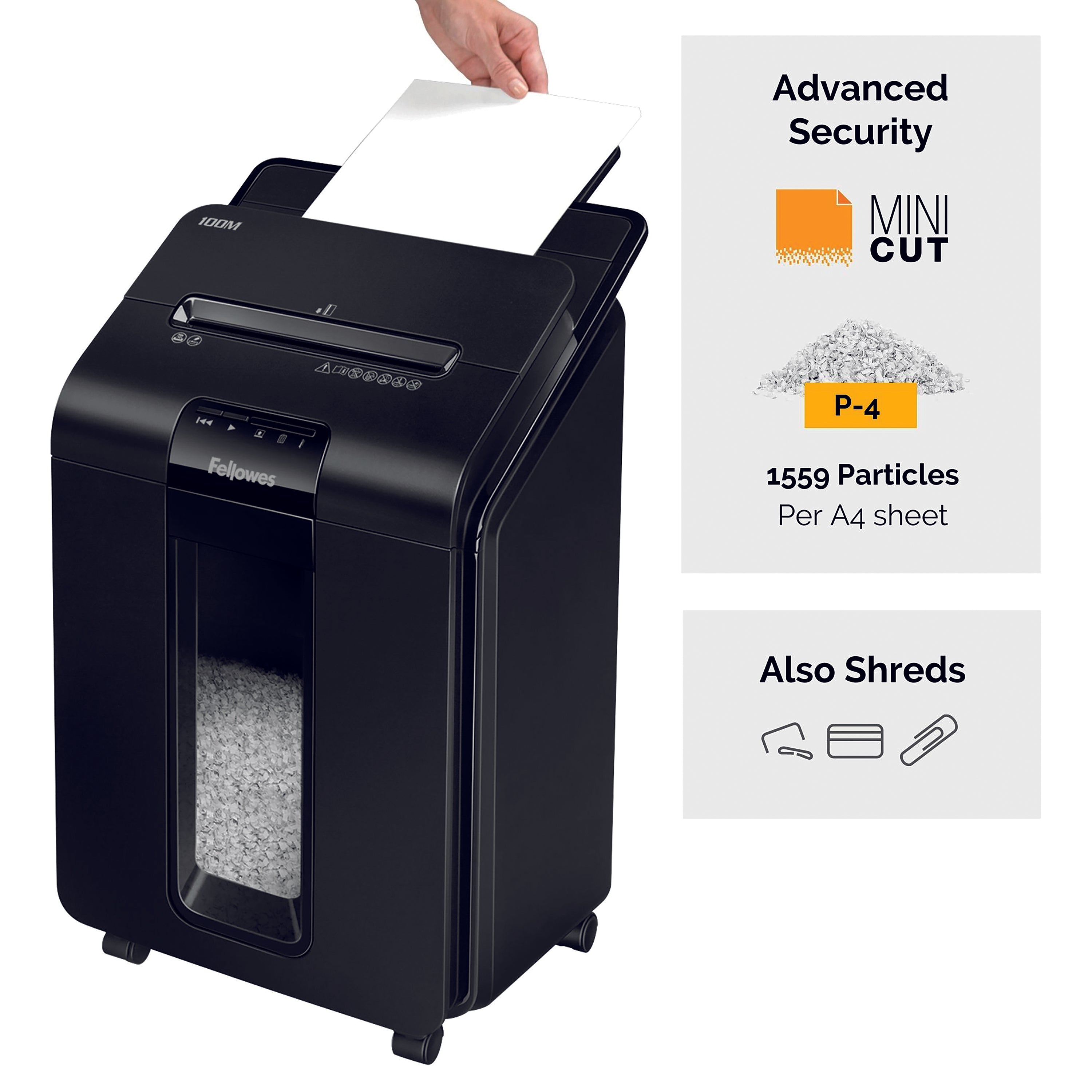 Fellowes AutoMax 100M Mini-Cut Shredder 4629301