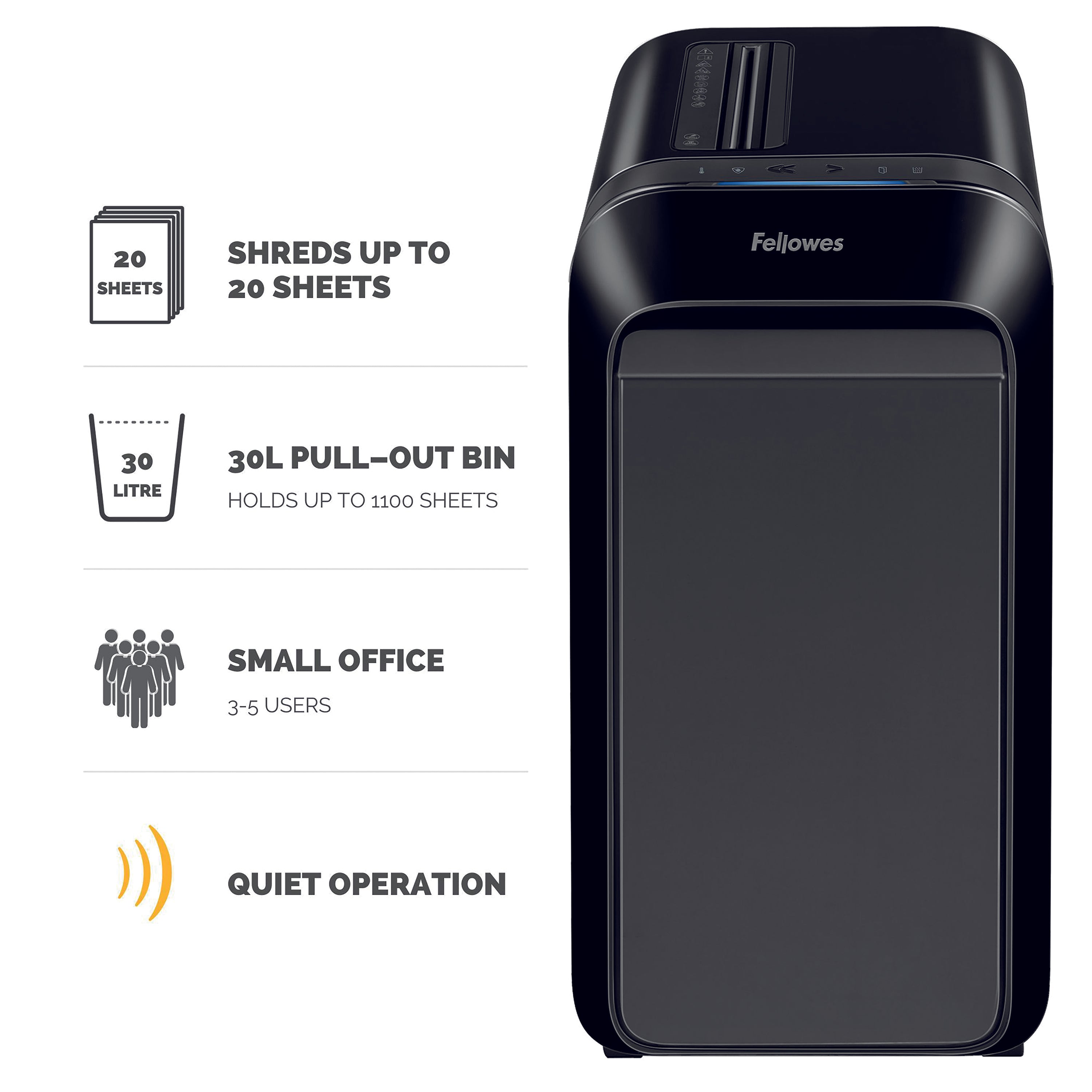 Fellowes Powershred LX221 Micro-Cut Shredder Black 5050401