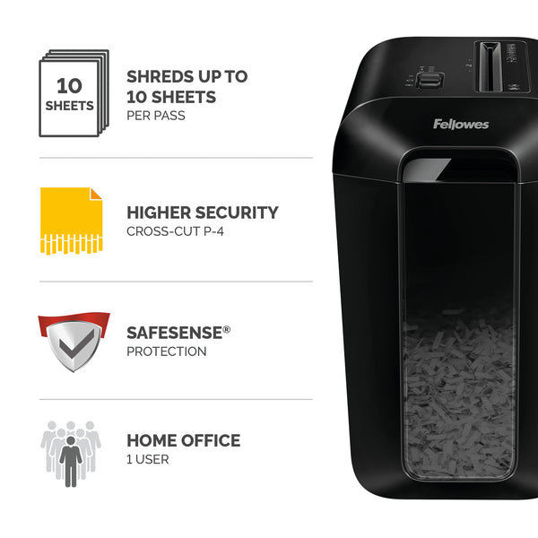 Fellowes Powershred LX65 Cross-Cut Shredder Black 4400601