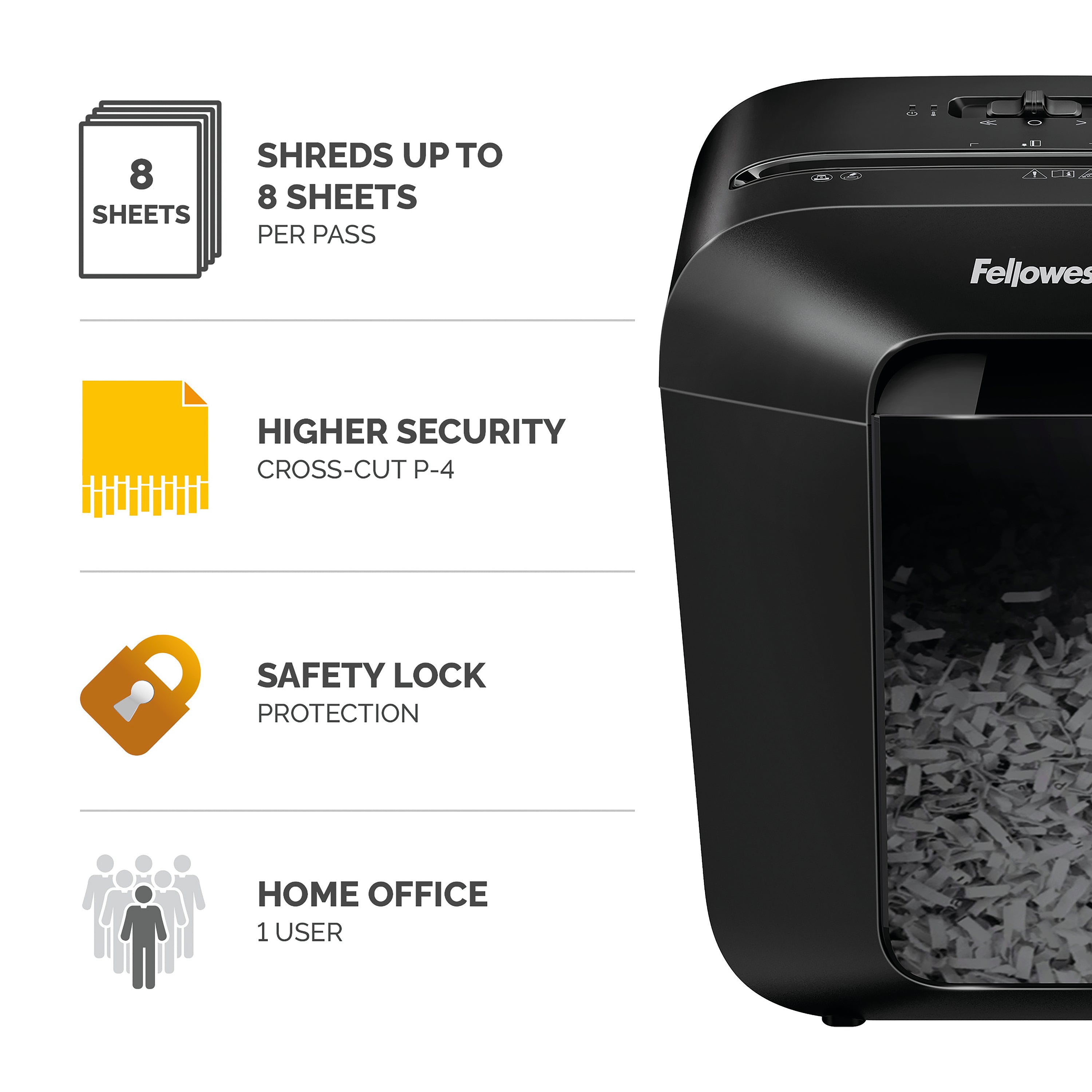 Fellowes Powershred LX45 Cross Cut Shredder 230V 4401501