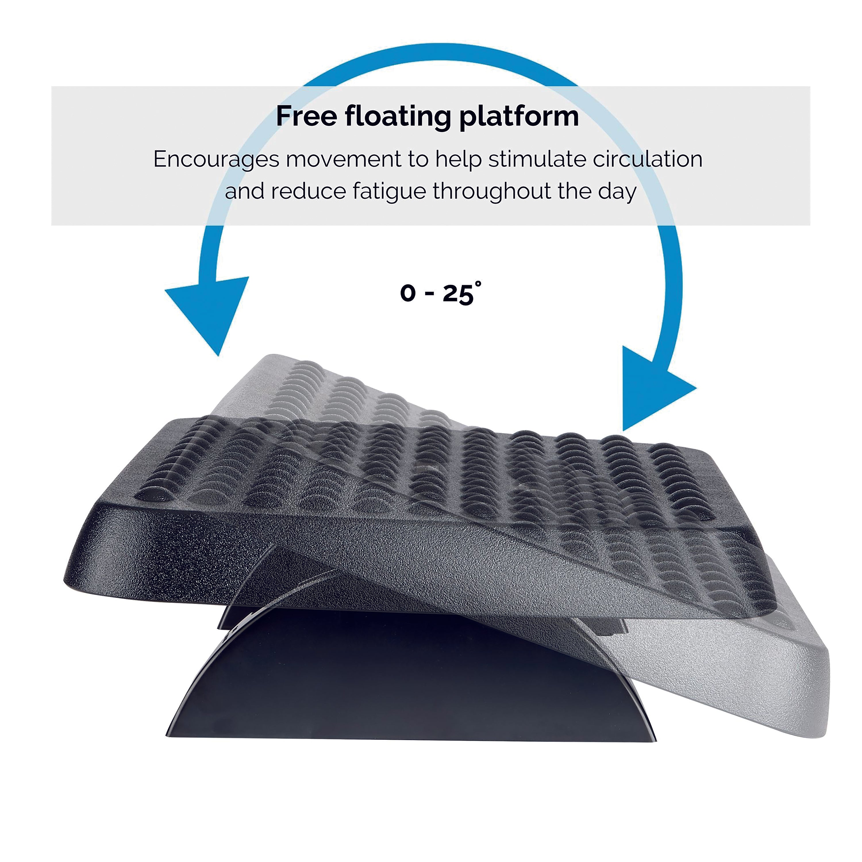 Fellowes Standard Adjustable Footrest Black 48121-70