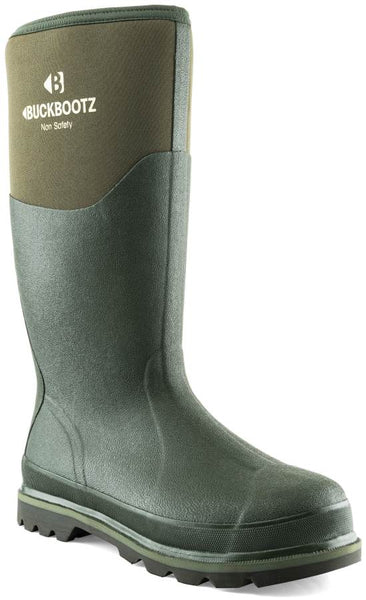BBZ5020 Buckbootz Green Non-Safety Neoprene Non-Safety Wellington - [CLEARANCE]