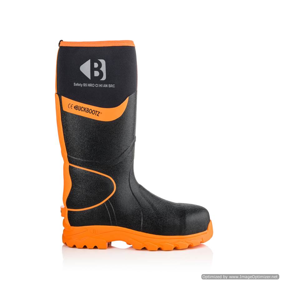 BBZ8000 Buckbootz S5 360° High Visibility Neoprene/Rubber Safety Wellington Boot with Ankle Protection