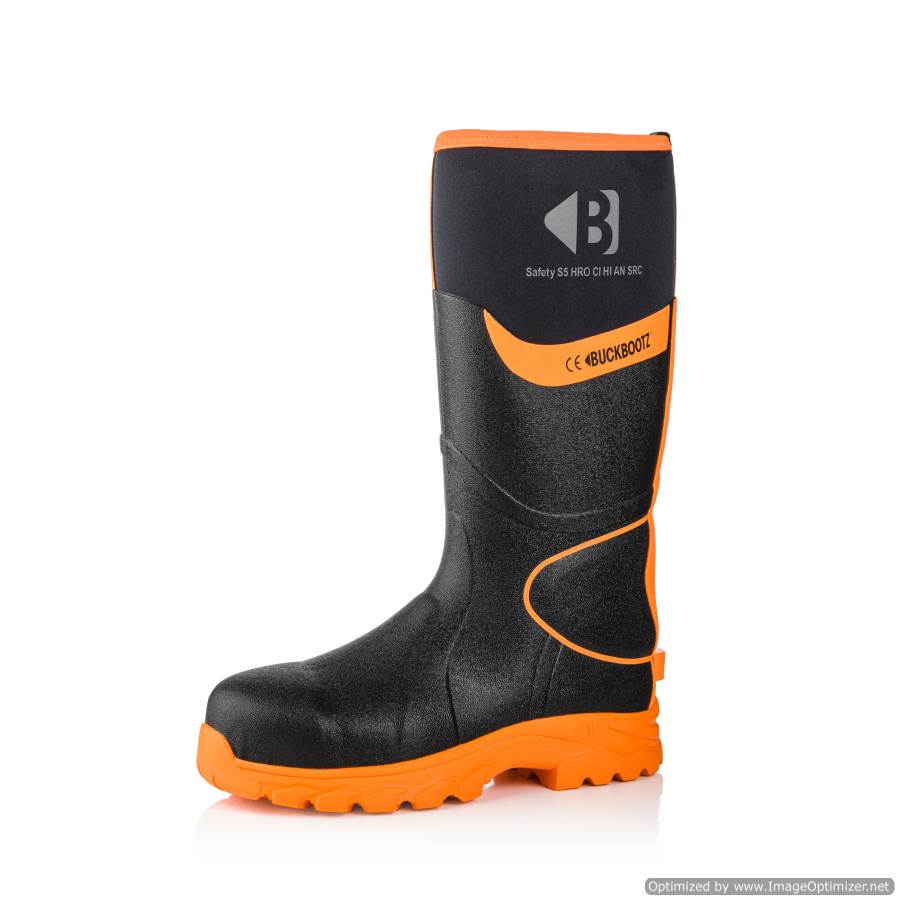 BBZ8000 Buckbootz S5 360° High Visibility Neoprene/Rubber Safety Wellington Boot with Ankle Protection