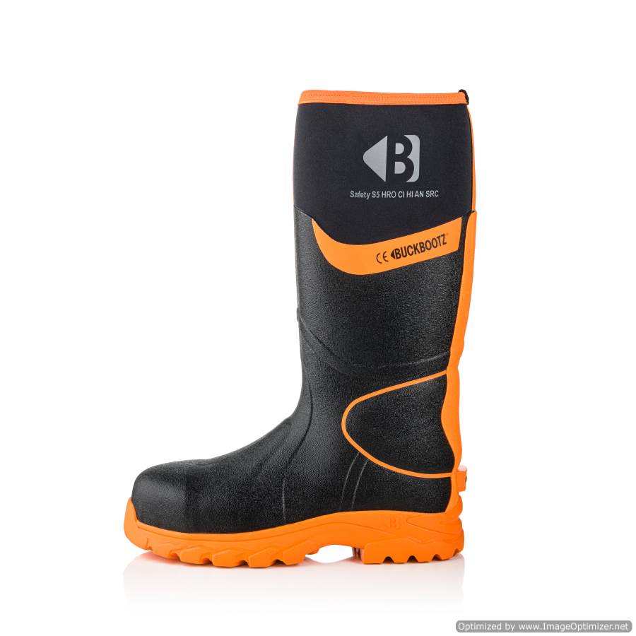 BBZ8000 Buckbootz S5 360° High Visibility Neoprene/Rubber Safety Wellington Boot with Ankle Protection