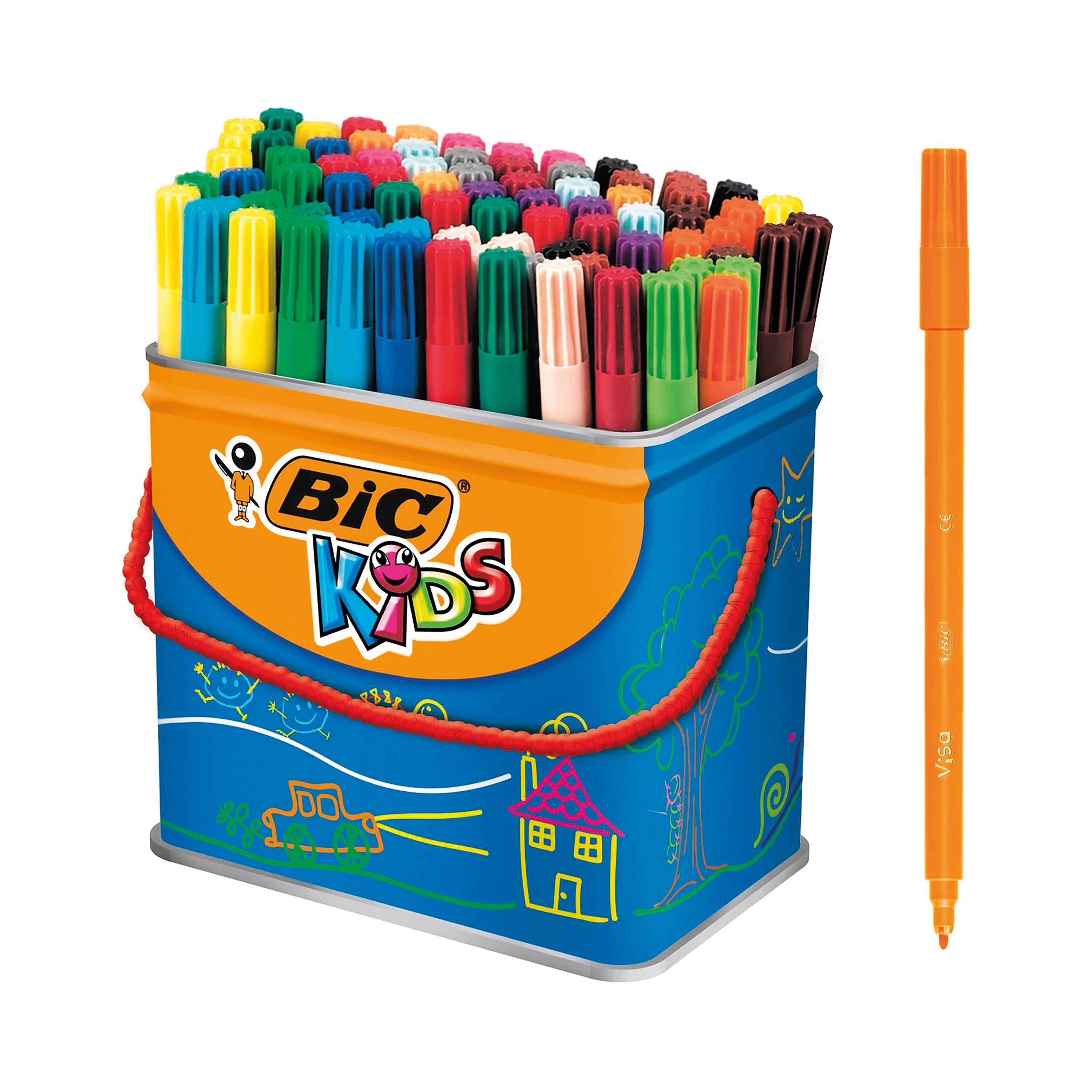 Bic Kids Visa Felt Tip Pens Fine Tip Assorted - (Pack of 84)