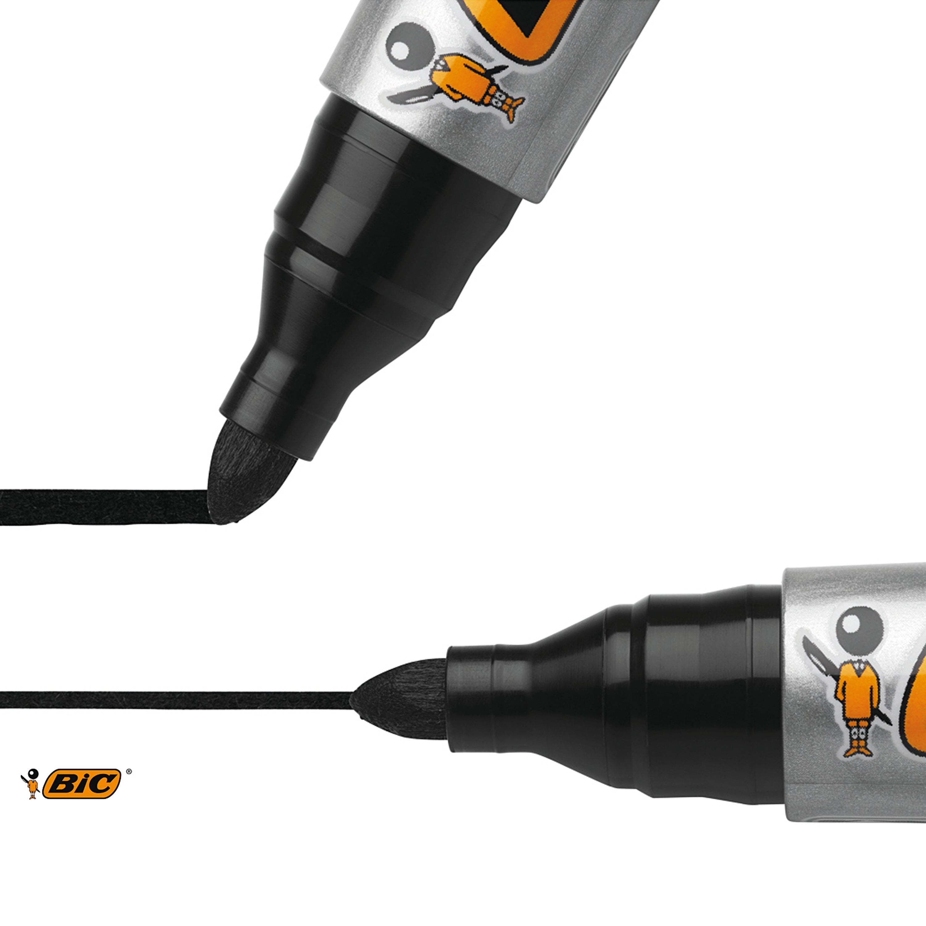 BIC 2000 Permanent Marker Bullet Tip Black – (Pack of 12)