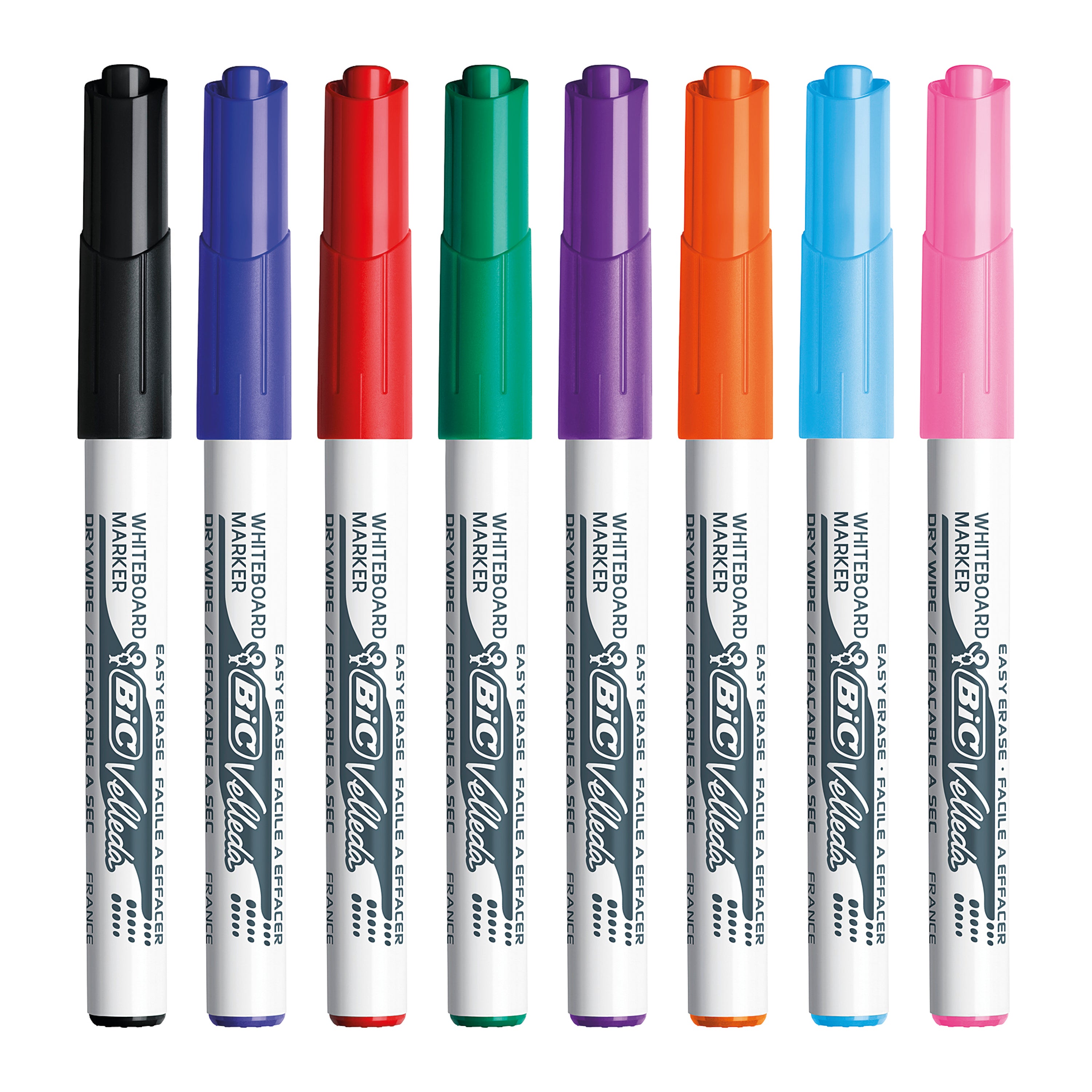 Bic Velleda 1741 Drywipe Marker Assorted – (Pack of 8)