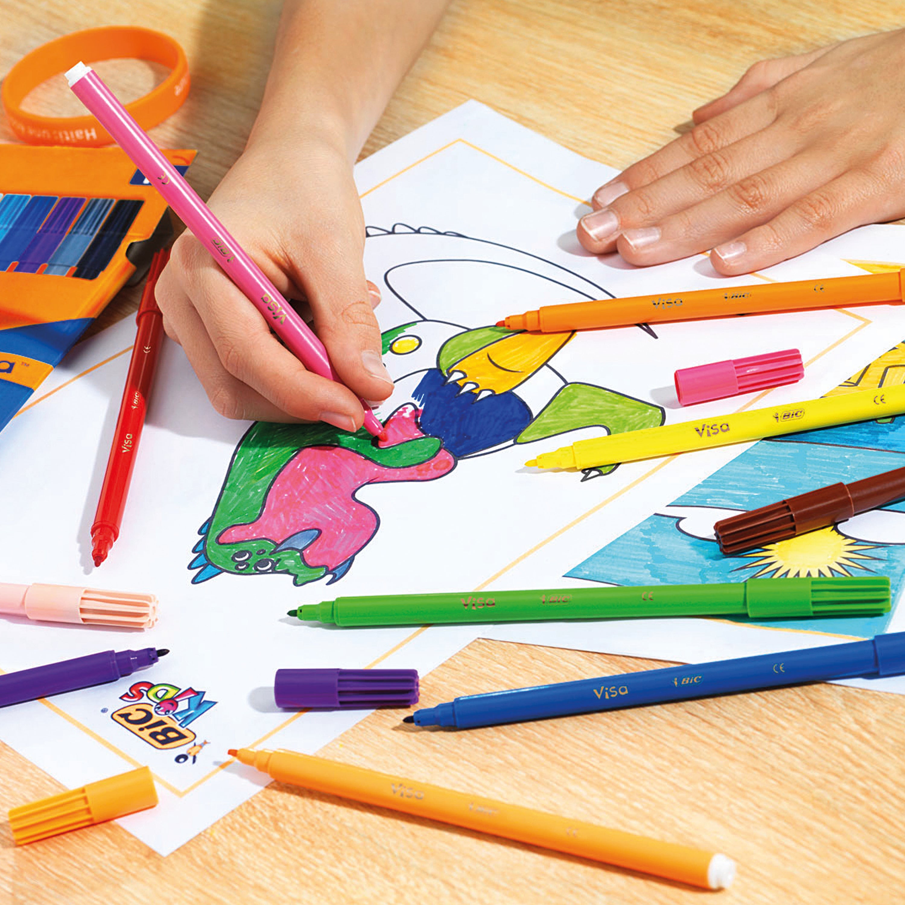 Bic Kids Visa Felt Tip Pens Ultra Fine Tip Assorted - (Pack of 36)