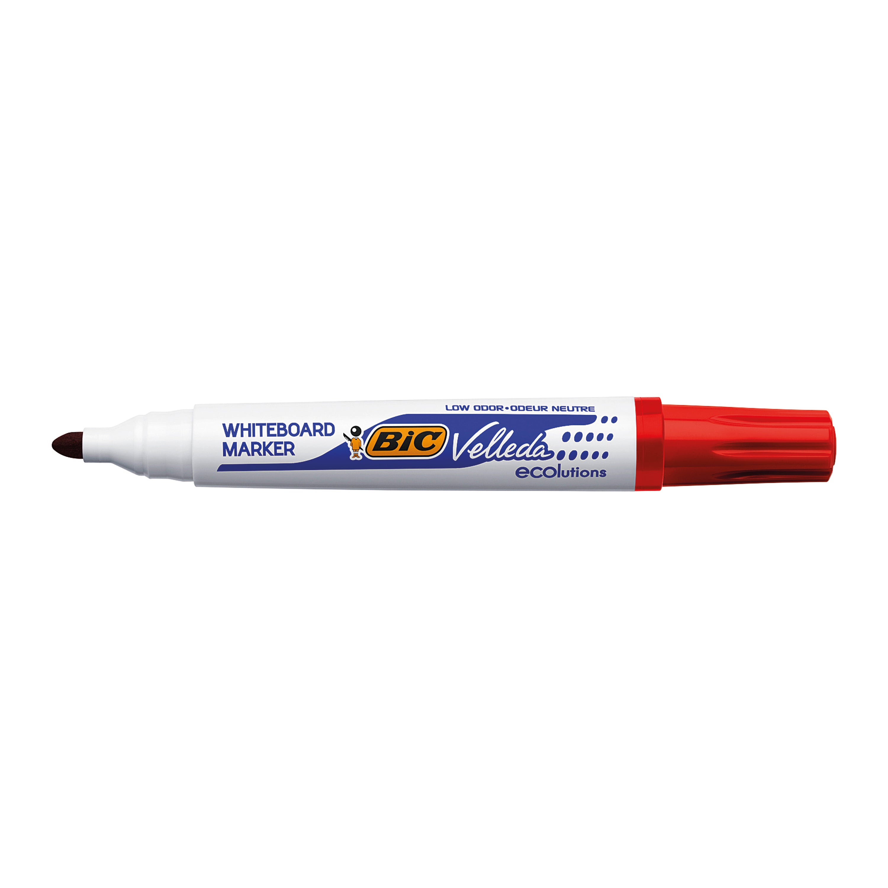 Bic Velleda 1701 Drywipe Marker Bullet Tip Red – (Pack of 12)
