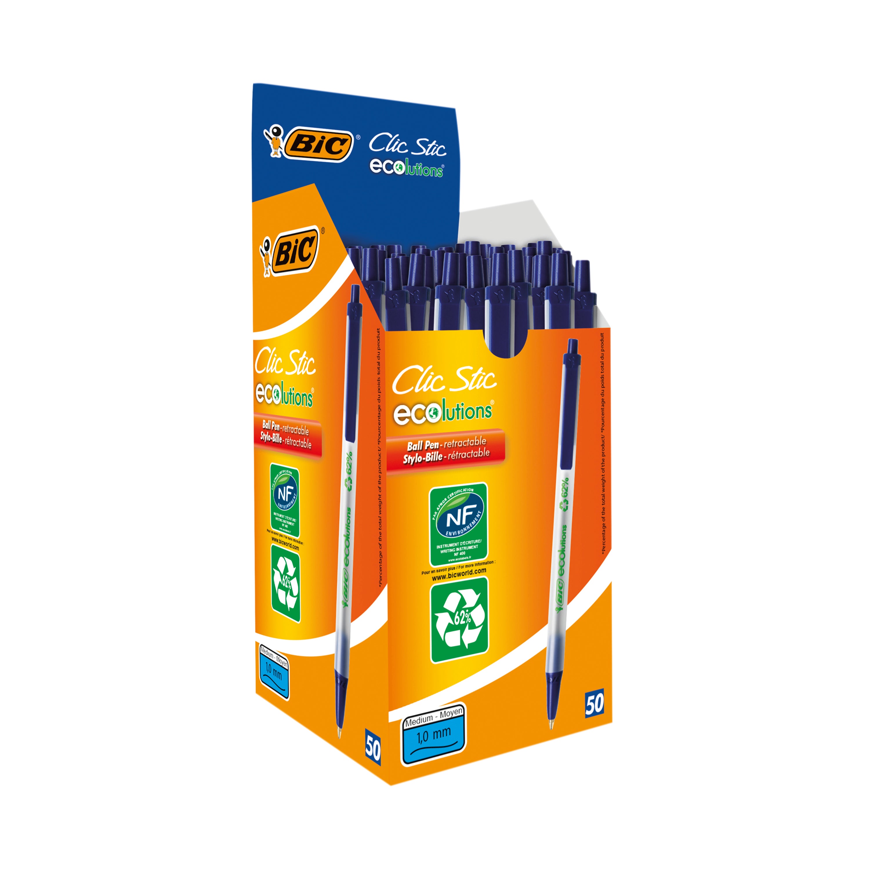 Bic Ecolutions Clic Stick Blue - (Pack of 50)