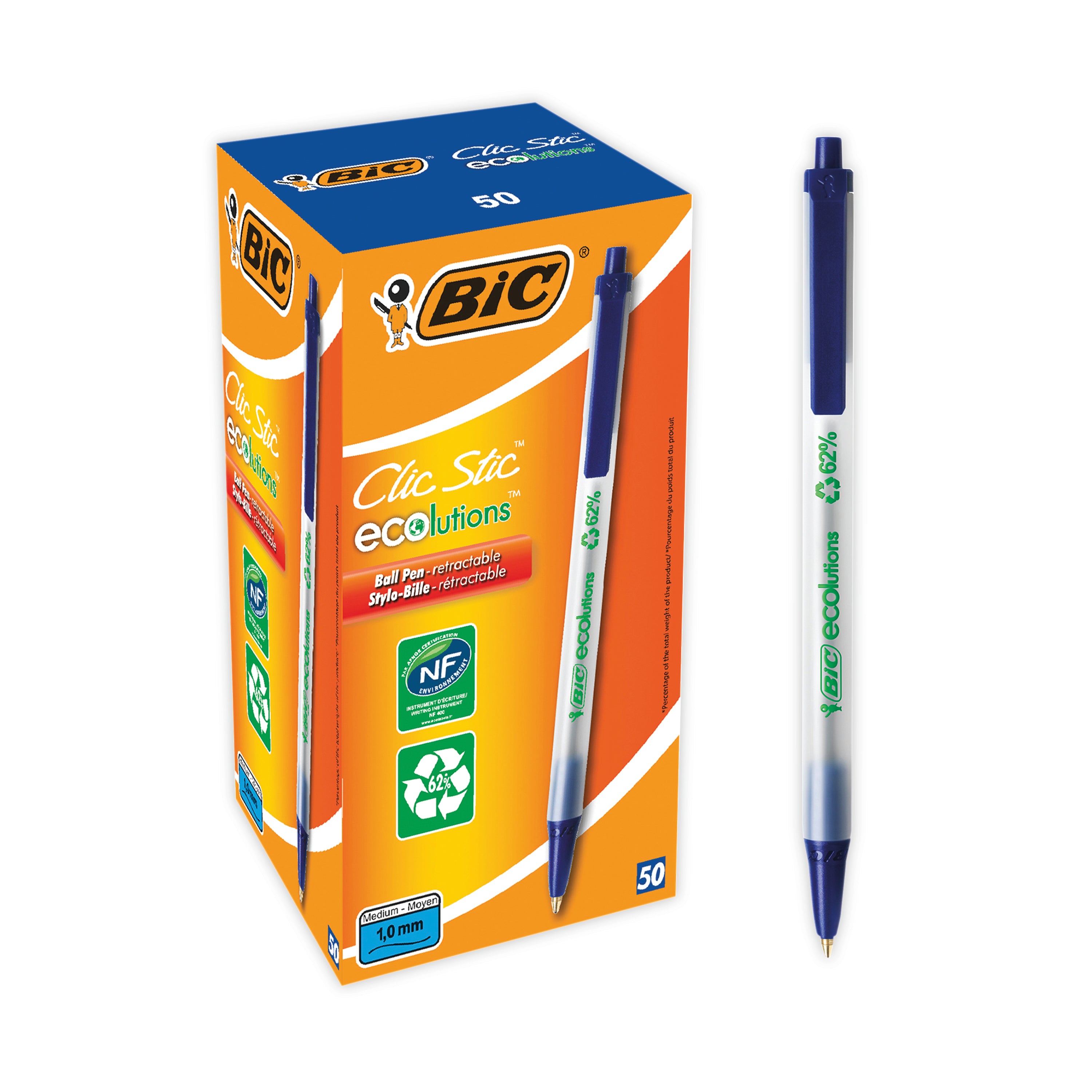 Bic Ecolutions Clic Stick Blue - (Pack of 50)