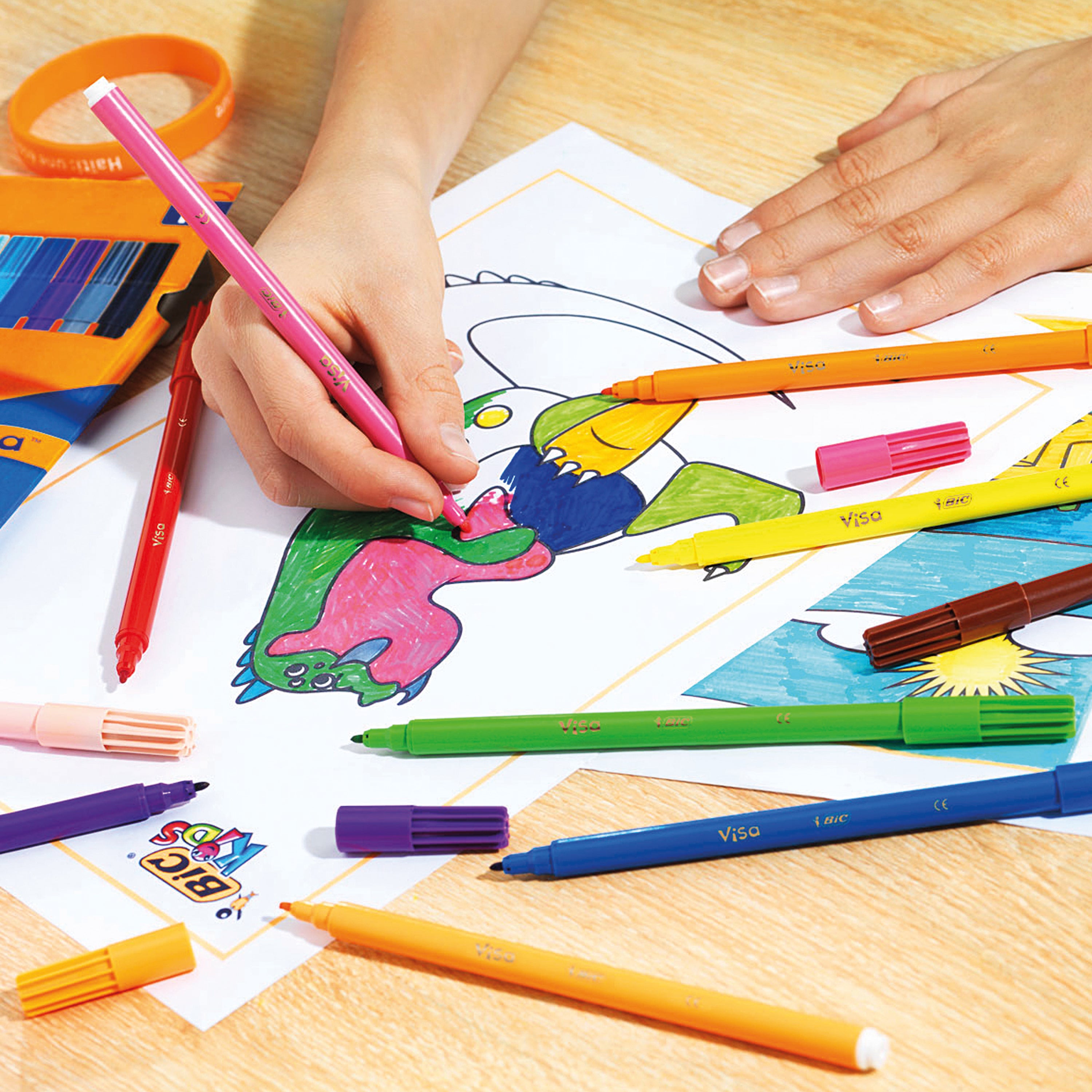Bic Kids Visa Felt Tip Pens Fine Tip Assorted - (Pack of 288)