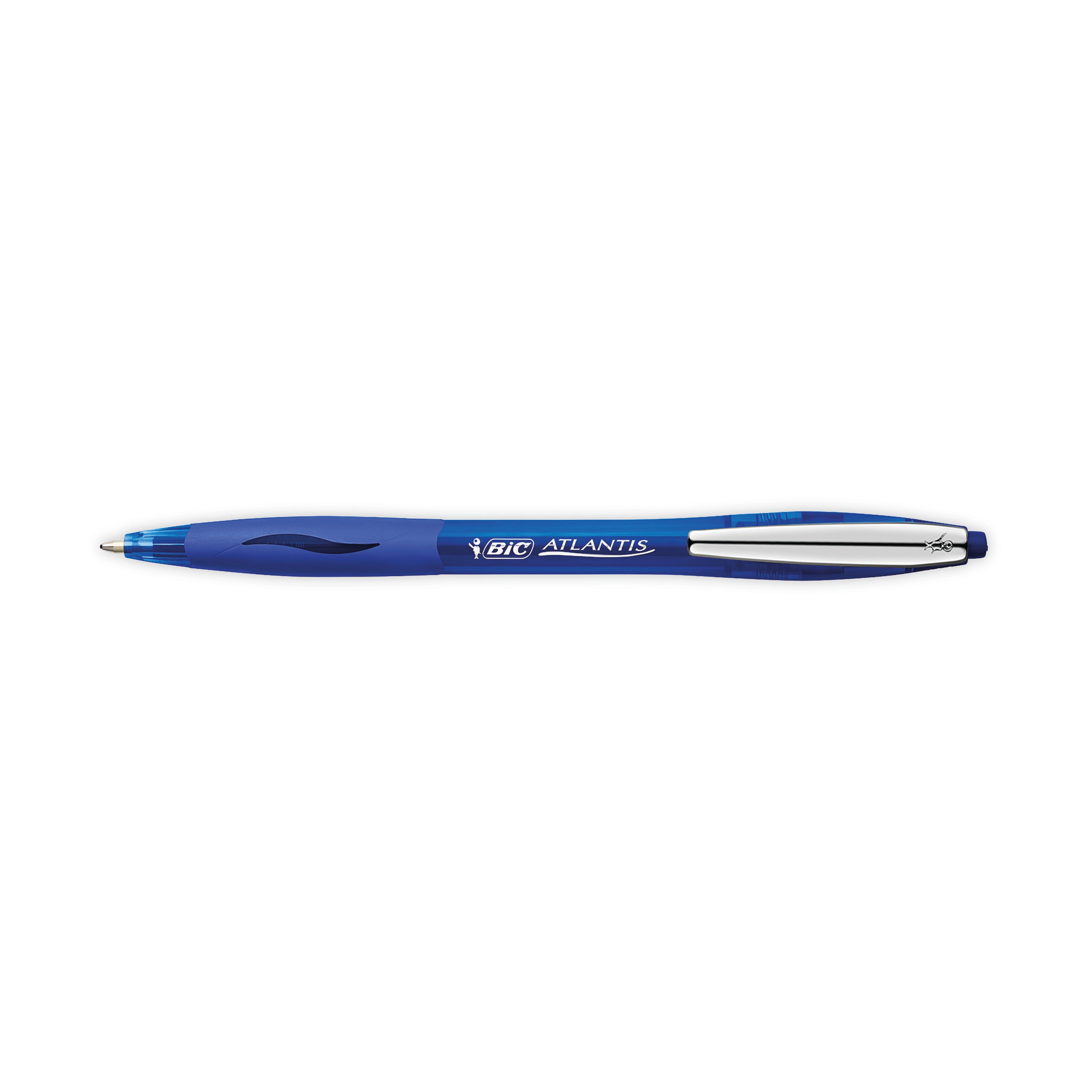 Bic Atlantis Premium Ballpoint Pen Medium Blue – (Pack of 12)