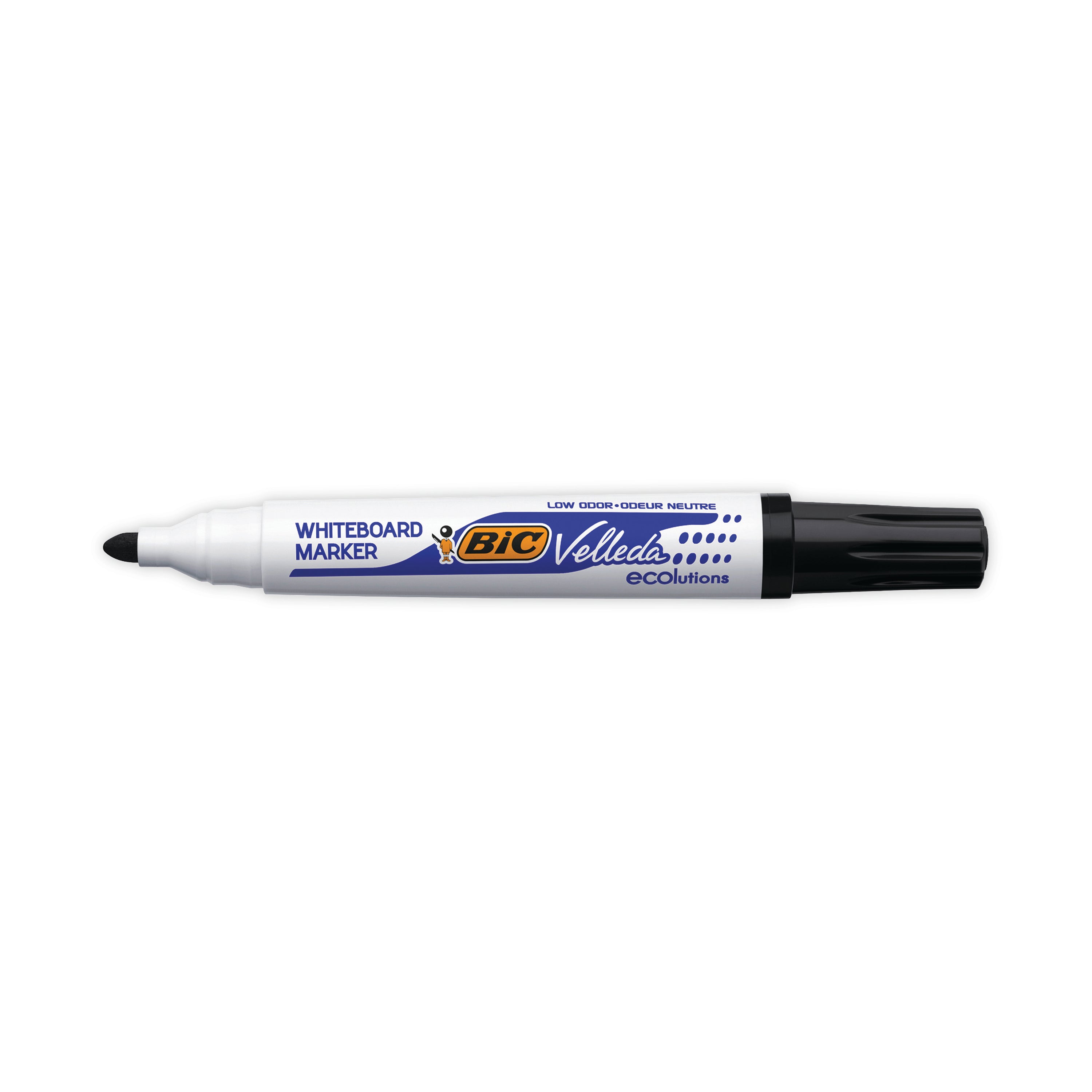 Bic Velleda 1701 Drywipe Marker Bullet Tip Black – (Pack of 48)