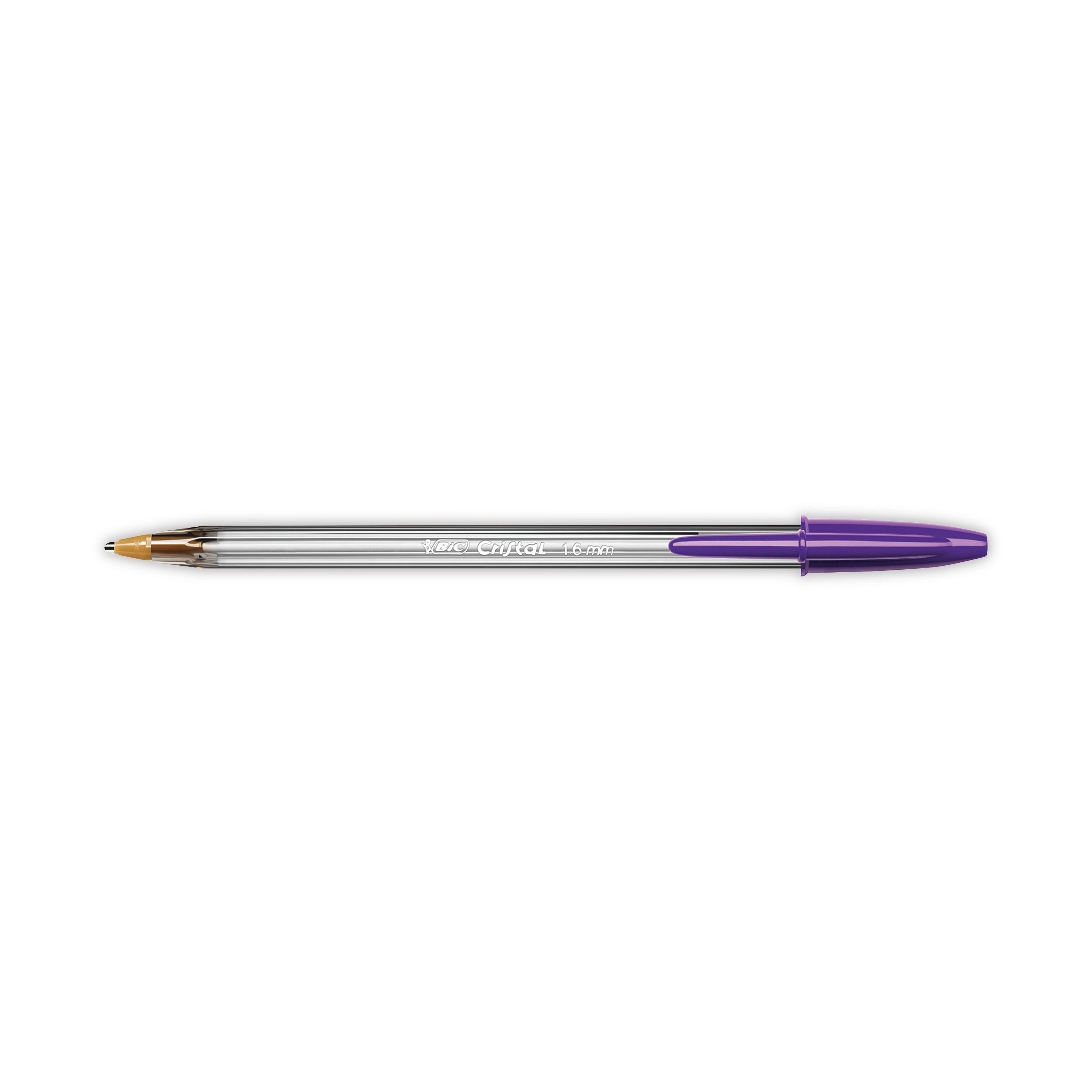Bic Cristal Fun Ballpoint Pen Large Purple – (Pack of 20)
