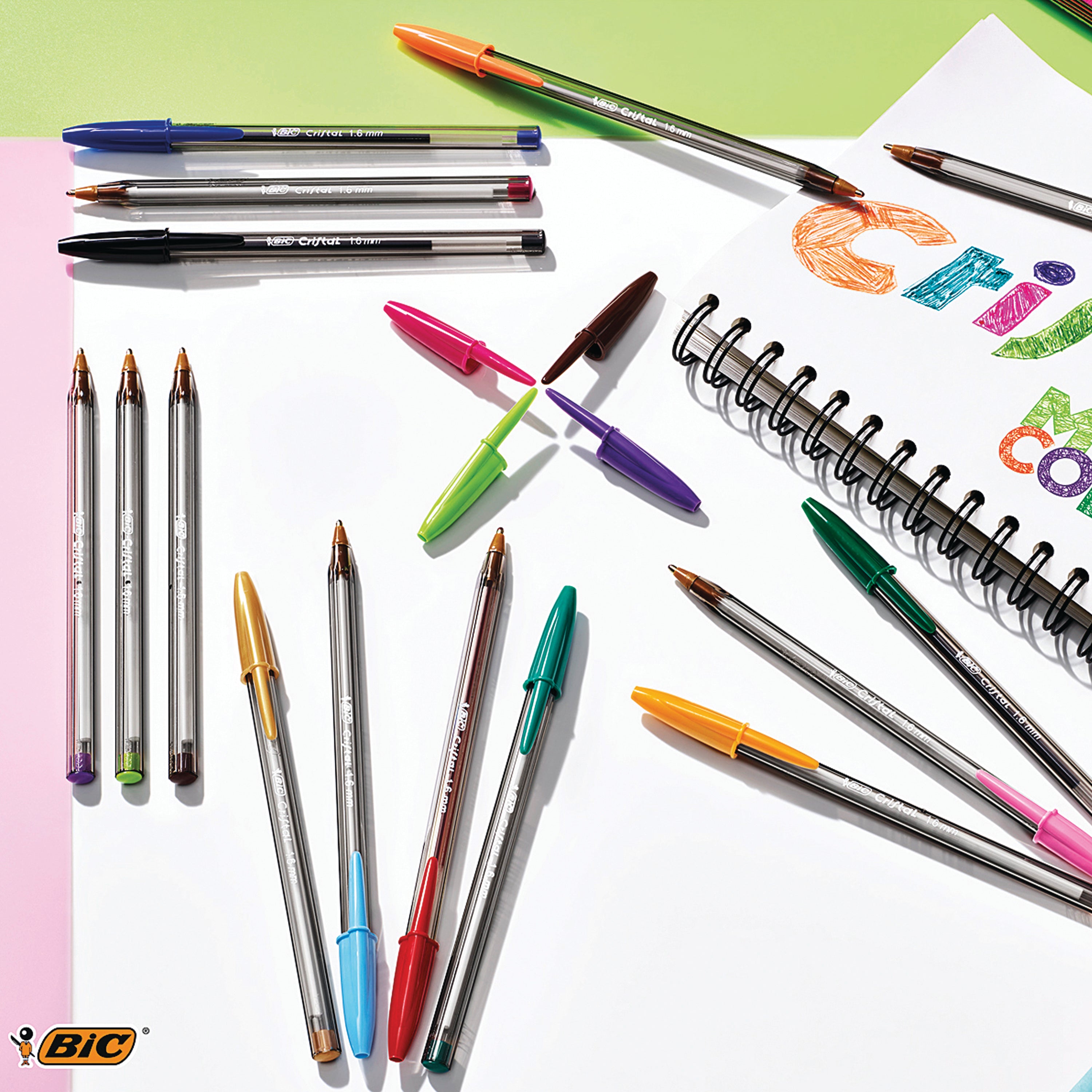 Bic Cristal Fun Ballpoint Pen Large Purple – (Pack of 20)