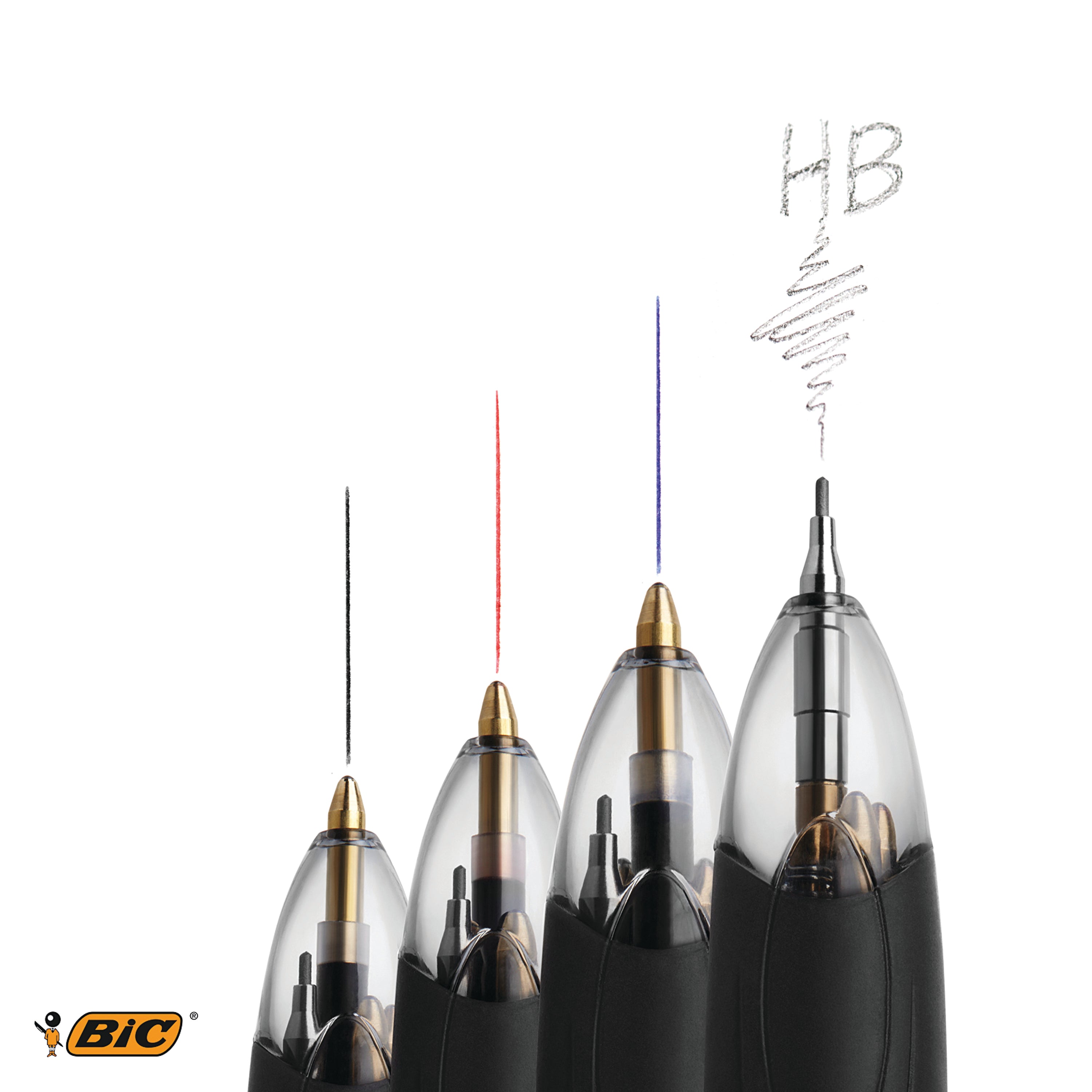 BIC 4 Colours Ballpoint Pen And Mechanical Pencil – (Pack of 12)