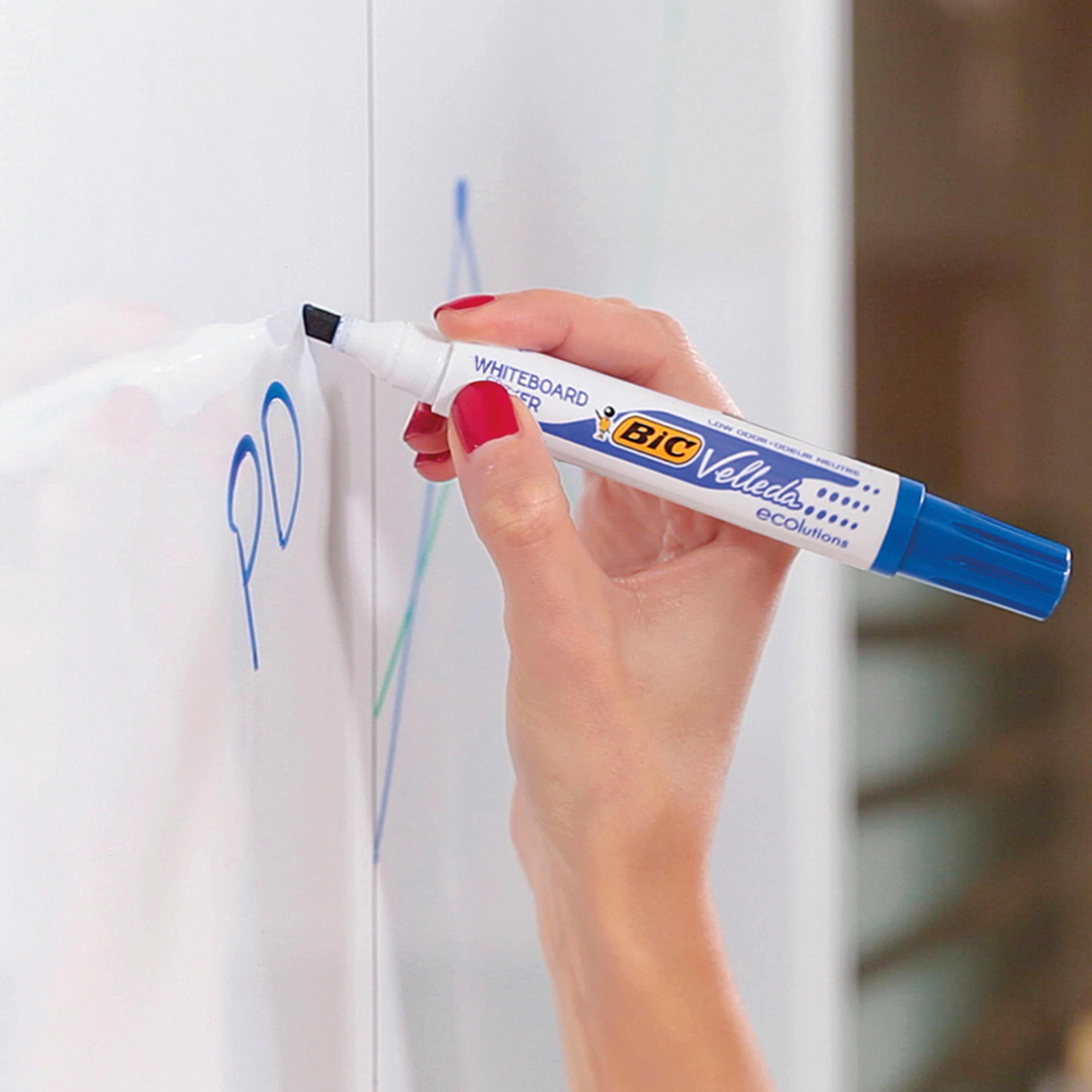 Bic Velleda 1751 Drywipe Marker Black – (Pack of 12)