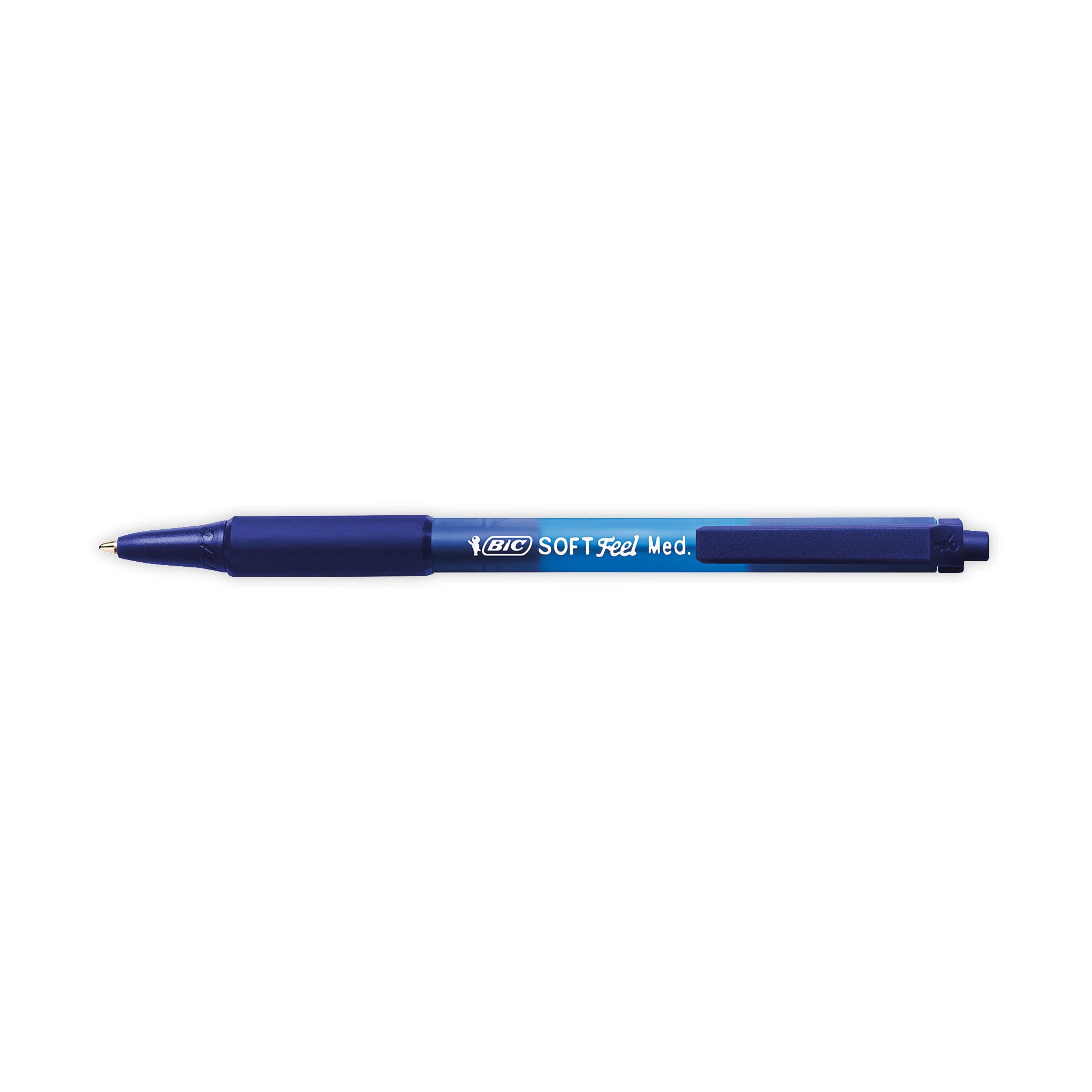 Bic Softfeel Clic Retractable Ballpoint Pen Blue – (Pack of 12)