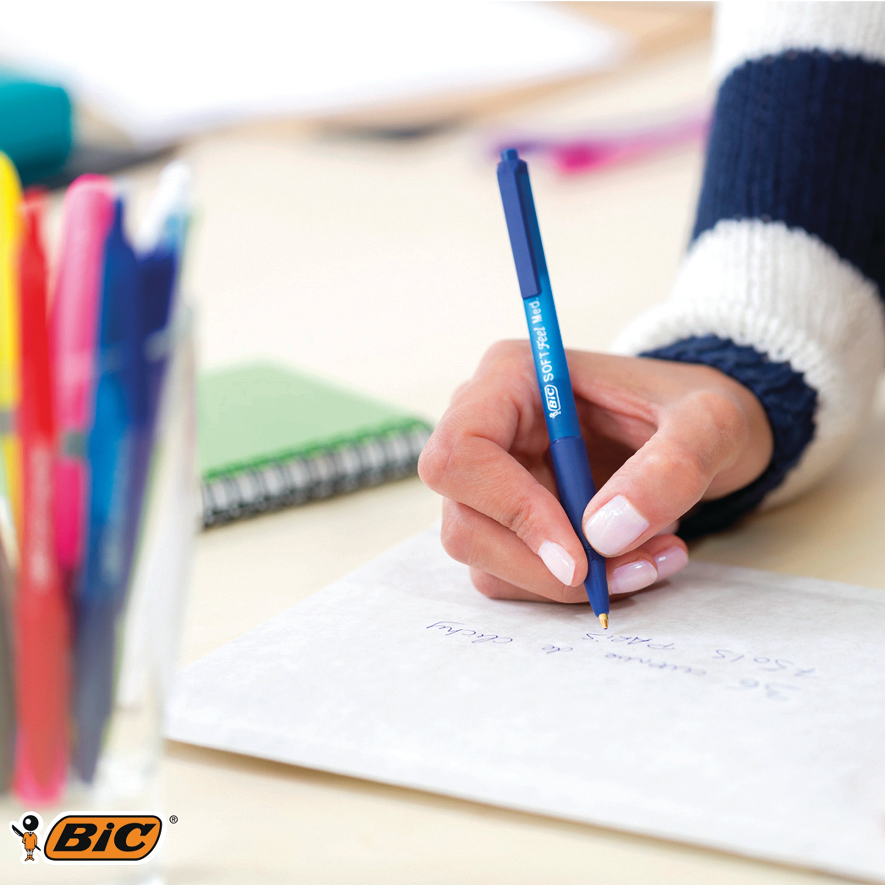 Bic Softfeel Clic Retractable Ballpoint Pen Black – (Pack of 12)