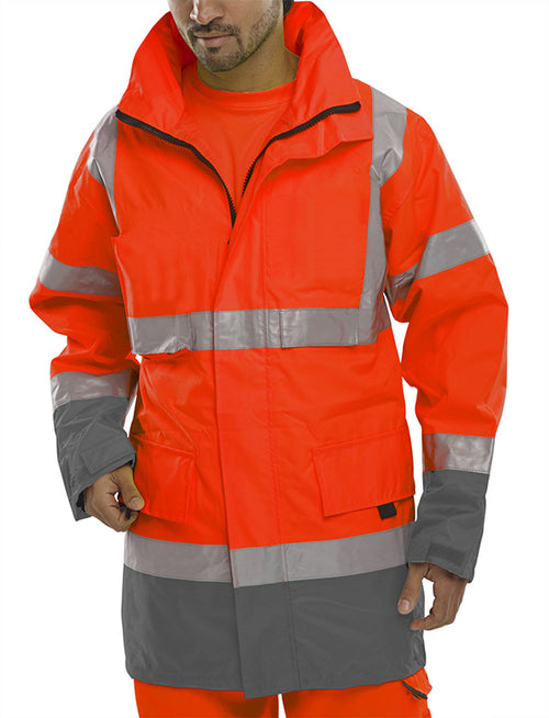 Beeswift Bd109 Re/Gy Traffic Jacket