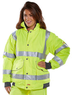 B-Seen Super Bomber Hi-Vis Waterproof Jacket - thumbnail 3