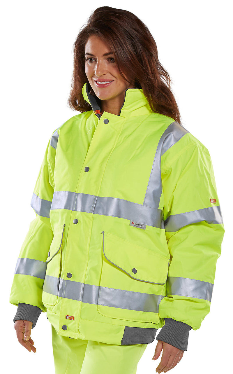 B-Seen Super Bomber Hi-Vis Waterproof Jacket