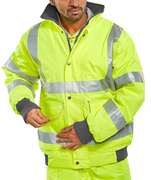 B-Seen Super Bomber Hi-Vis Waterproof Jacket